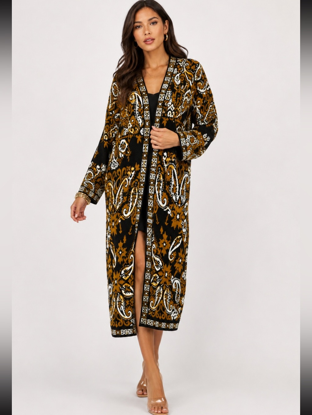 Essitam Elegant Paisley Women's Cardigan NWT